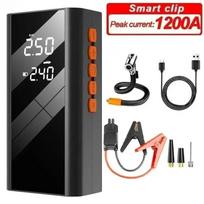 EAFC Car Jump Starter &Air Pump Car Battery 1200A Emergency Boosters 12V Power Bank Starting Device Starter 150PSI Tyre Inflator Smart clip