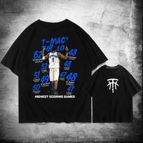 T-MAC cotton short-sleeved T-shirt men's and women's summer tide brand sports basketball sports loose shoulder half-sleeved top 155XXS