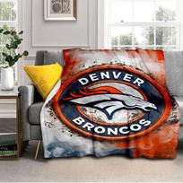 Denver Broncos Logo Blanket Outdoor Flannel Blanket for Camping, Hiking, Garden Parties, Picnic Essentials,gift for family and friends 75x90cm