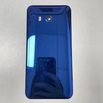 For HTC U11 New Glass Back Battery Cover Rear Door Panel Housing With Camera Lens Replacement Part tamsiai mėlyna spalva