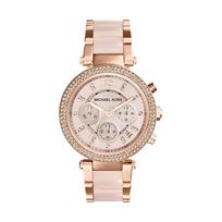 Michael Kors MK5896 Women's watch Rose gold strap Pink dial 39 mm + box