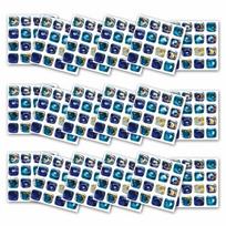 18pcs 3.93in peel and stick decorative tile lightweight wall decor tile  bathroom surface decor Cat Eye Square