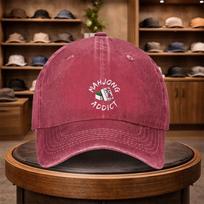 Mahjong Addict Printed Baseball Cap Casual Snapback Hat Fashion Hat Outdoor Adjustable Leisure Cap Suitable for Four Seaso 1pc