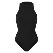 Women Round Neck Sleeveless Tummy Control Shaping Thong Bodysuit Shapewear S juoda