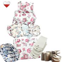Zestaw pieluch wielorazowych piwonie bambus pieluchy nappime