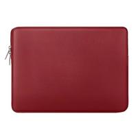PU Leather Computer Bag 13/15.6 Inch Laptop Sleeve Case Simple Laptop Pouch  Storage Tablet 13inch raudona