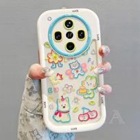 Silicone Full Cover Phone Case OPPO Find X8 Ultra X7 With Kickstand Cartoon Animal Doodle Design OPPO Find X8s