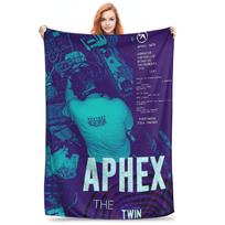 Aphex Twin Richard D James Music Blankets Portable Flannel Sofa Throw Blanket for Couch Bedding Outdoor Throws Bedspread Quilt Size: 75*100cm, Weight: 230 GSM