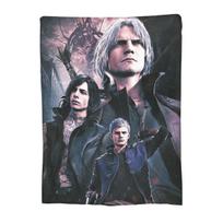 D-Devil May Cry DMC Game Gamer Blanket Soft Warm Flannel Throw Blanket Bedspread for Bed Living room Picnic Travel Home Couch Size: 75*100cm, Weight: 230 GSM