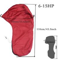 600D Red 6HP-225HP jachtos pusbortinio variklio variklio valties dangtis Anti UV dulkėms atsparus dangtis Jūrų variklio aukštos kokybės apsauga, vandeniui atsparus dangtis