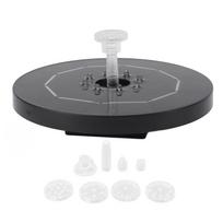 Round Solar Powered Fountain LED Light Solar Water Bird Bath Floating Fountain 120cm Head 3000mAh
