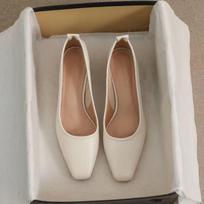Ladies Pumps Office Retro Square Toe With Medium Heels Women's Shoes Spring and Autumn Young 2025 Trend Popular Slip On Footwear 35