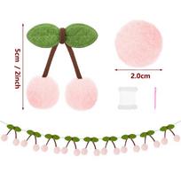 1Set Ins Felt Cherry Garland Flag for Kids 1St Birthday Baby Shower Party Decoration Bayberry Fruit Bedroom Wall Hanging Banners