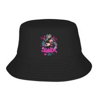 Arcane Jinx game Bucket Hat  Hawaii Fisherman Caps For Couple Fashion Travel Hiking Sun Hats Foldable Custom Cap One Size