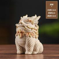 Sandstone Pixiu Figurine Fortune Symbol Feng Shui Ornament for Office Desk Coffee Table Stress Relief Home Decor Gift