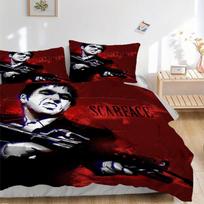 Scarface Artwork Poster Bedding Set Comforter Cover Gift for Bedroom,Includes 1 Cover and 2 Pillowcases, No InsertB499 135x200cm