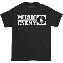 Public Enemy Unisex Adult Crosshairs Logo Cotton T-Shirt S juoda