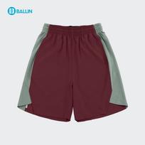 Ballin Summer Basic Sports Shorts Running Training Fitness Basketball Shorts Above the Knee Men's Color-Blocking Design M raudona