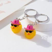 Lovely Cartoon Duck Key Chain Resin Car Key Holder New Animal Key Ring  Girls style 3