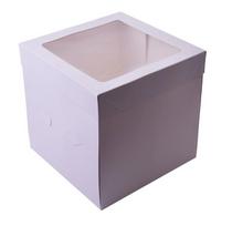 Pudełko Na Tort 30X30X25Cm Wysokie Białe Z Oknem