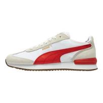 PUMA R78 Wind Nylon Unisex Leather Stylish Versatile Low Top Lifestyle Shoes White Red 392901-05 35.5