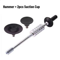 Manual Hammer Dent Puller Portable Car Body Dent Repair Tool with 8-12cm Suction Cup Slide Kit Sheet Metal Manual Pulling Hammer Puller Set