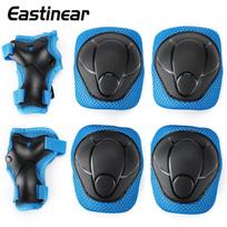 Children's roller skating protective gear set, cycling sports skiing balance bicycle knee pads, wrist pads, thickened protective gear 6-piece set S