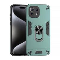 Šarvuotas automobilinis magnetinis laikiklis žiedas dėklas Xiaomi 11 Lite Mi 11 Lite 5G NE 11Lite dėklas Atsparus smūgiams Objektyvo apsauga Kietas PC galinis dangtelis For Mi 11 Lite