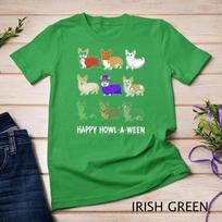 Funny Corgi Dog Halloween Happy Howl-o-ween Unisex T-shirt 4 S