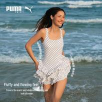 PUMA Women's Retro Polka Dot Swim Dress 3XL