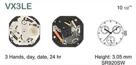 Mechanizm seiko vx3l e 10 1/2``` sc 24h  day quartz (373)