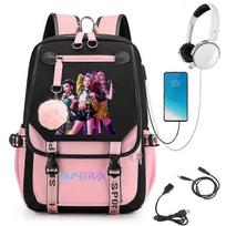Kpop Demon Hunters 14 Inch Backpack Cute Printed Oxford Cloth 44x30x12cm Bookbag Set