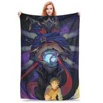 Flannel Throw Blanket Viktor Arcane Viktor Warm Plush Blankets Soft Bedspread for Bed Living room Home Picnic Couch Size: 75*100cm, Weight: 230 GSM