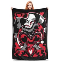Flannel Throw Blanket Helluva Boss - Fizzarolli Animated Horror Musical Warm Plush Blankets Bedspread for Bed Living Picnic Sofa Size: 75*100cm, Weight: 230 GSM