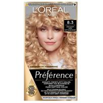 Loreal preference farba do włosów - 8.3 cannes jasny złocisty blond (2x60ml, 54ml)