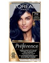 Loreal preference farba do włosów - p12 seoul intensywna granatowa czerń (2x60ml, 54ml)