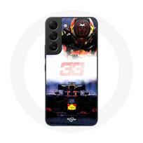Coque pour Samsung Galaxy S22 Formule 1 Max Verstappen Pilote de F1 noir rouge et jaune