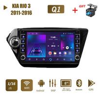 icreative 2Din Android WiFi Car Radio Multimedia Player GPS navigacija, skirta KIA RIO 3 2011-2016 Su mygtuko rankenėle Stereo Carplay 2+32GB 1+16GB