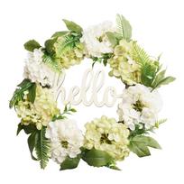 40cm Background Decor Hydrangea Wreath Front Door Green Hydrangea