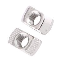 T Slot Hammer Head Nut Nickel Plated Carbon Steel Fastener For Aluminum Profile (EU40 M6*19.5*8)