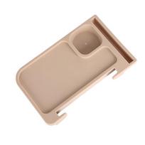 1Pc Outdoor Camping Chair Side Storage Tray Recliner Chair Tray Camping Accessories Folding Universal Cup Holder Tool smėlis