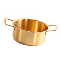 Korean Ramen Cooking Pot Instant Noodle Pot Stainless Steel Easy to Clean Kitchen Cookware for Induction Gas Stove Soup