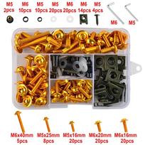 Fairing Bolt Kit Body Screws For Yamaha FZ8 FZ6R FJR1300 XJR1300 XT1200 XT1200Z XT 155PCS Motorcycle Fairing Bolt Screw Nut Kits Gold-155pcs