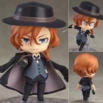 10cm Bungo Stray Dogs Q Edition Osamu Dazai Nakahara Chuuya Anime Figure Pvc Action Figurine Statue Model Collection Playthings Gifts With box