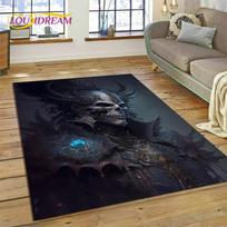 Diablo 3D Retro žaidimų kilimas kilimėlis miegamojo svetainės namų sofos dekoravimui, vaikų žaidimų didelis dekoras grindų kilimėlis dovana 40x60cm( 15x23in )