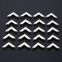 20 Pcs Zinc Alloy Book Scrapbooking Albums Menus Folders Collar Corner Protectors Decorative Corner Brackets Furniture Hardware sidabras