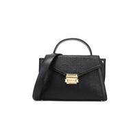 MICHAEL KORS Luggage Series Whitney Solid Color Flip Leather Hand Crossbody Bag Medium Women's Black juoda
