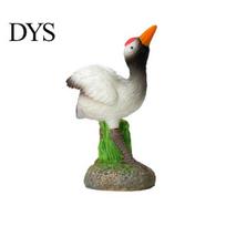 Eco-friendly Resin Garden Decor Red-Crowned Bird Figurines, Realistic Statues with Rock Base, Mini Landscape Weatherproof Outdoor Ornaments A