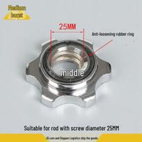 Universal Electroplated 25mm Barbell/Dumbbell Rod Collar Nuts (Pair)