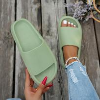 Women's EVA Summer Slippers - Soft Cushioned Sole Bathroom Slides, Non-Slip Home & Outdoor Sandals, Men's Style Unisex Slippers 36-37